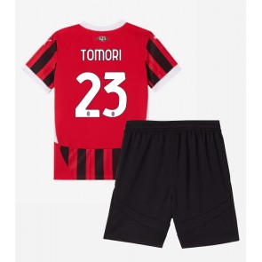 AC Milan Fikayo Tomori #23 Dětské Domácí dres komplet 2024-25 Krátký Rukáv (+ trenýrky)